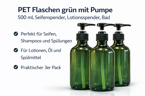 Pet flaschen grün - flaschen, mit