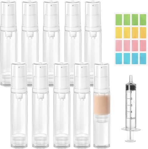 10x 10ml airless - 10x, pumpspender